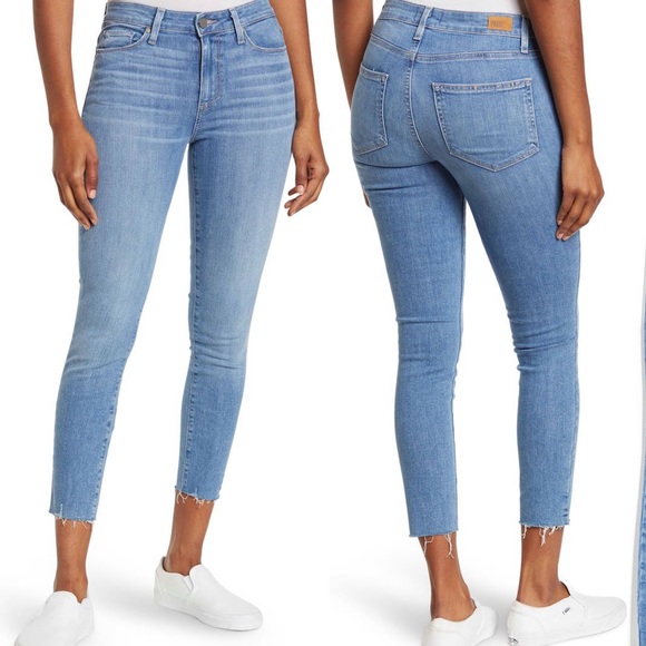 PAIGE Denim - PAIGE Hoxton Crop Distressed Hem Jean